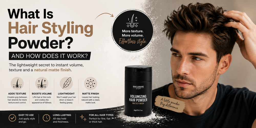 Wat is haarstylingpoeder en hoe werkt het? – gids in het Exclusive Stuff Magazine