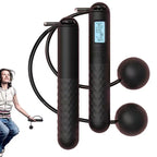 Cordless Weighted Jump Rope for Fitness Training Anti-Slip Smart Counting Jumping Rope Ropeless Skipping Rope with Counter