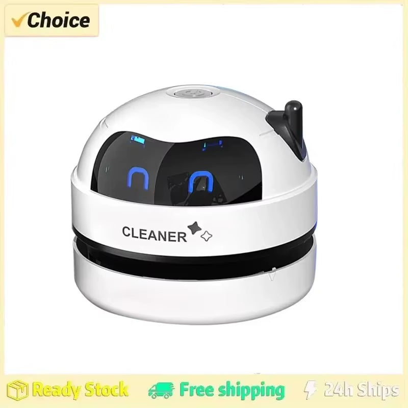 Mini Desktop Vacuum Cleaner USB Rechargeable Wireless Car Dust Cleaner with Detachable Nozzle Portable Cleaning Tools