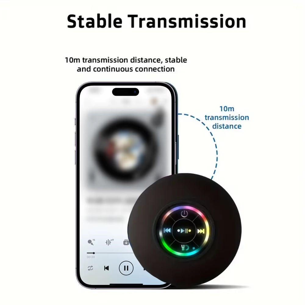 Bluetooth-douchespeaker met ledlicht en zuignap – IPX4