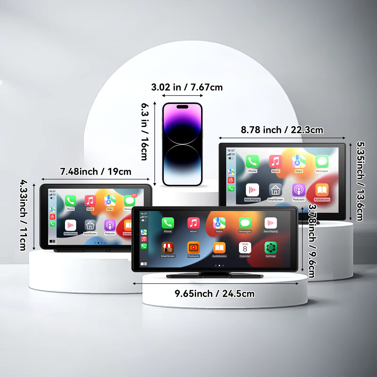 Portable car display for compatible phone integration