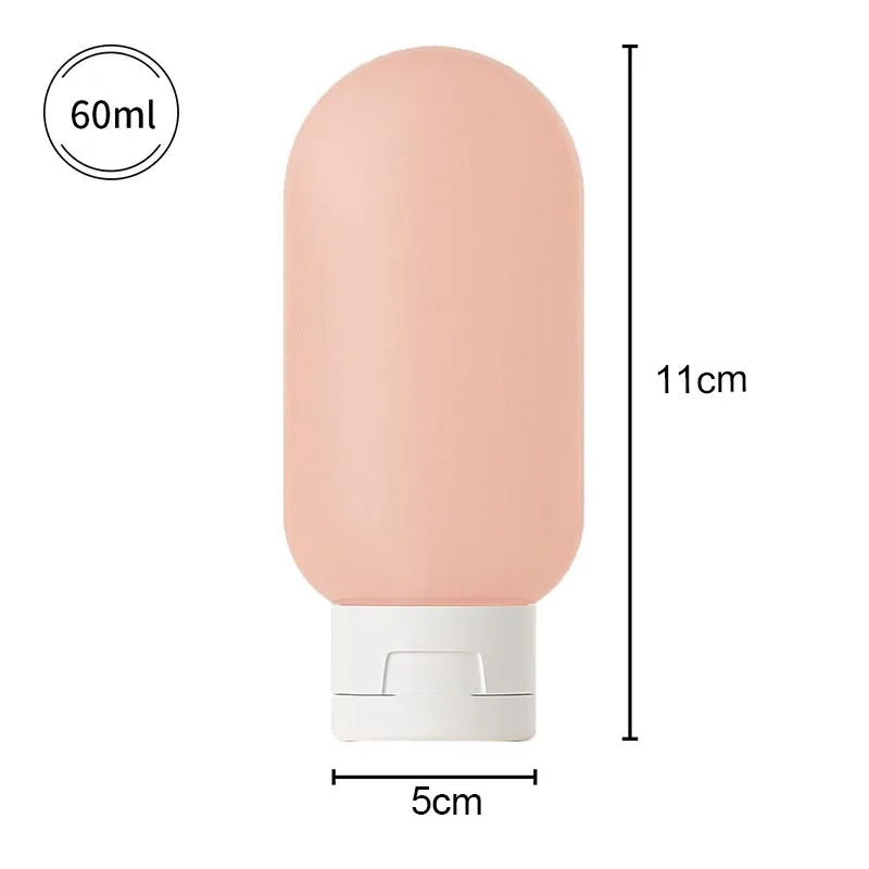 Afmetingen van een siliconen reisflesje van 60 ml