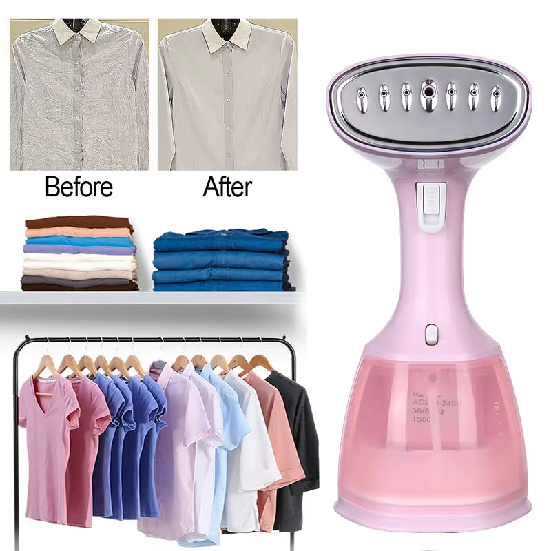 Steam Iron Garment Steamer Handheld Fabric 1500W Travel Vertical 350Ml Mini Portable Home Travelling for Clothes Ironing