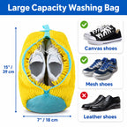 2-Pack + Free Laundry Bag Laundry Shoe Washing Bag for Washing Machine - Protect Your Footwear during the Wash Accessories Shoe Washing,Mesh Accessory Mesh Laundry Grey