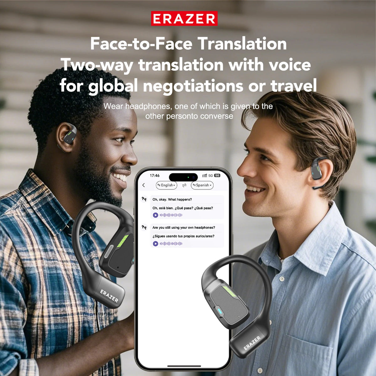 [AI Translator Earbuds] XP6 Wireless Headphones Gaming Headset Equalizer APP Bluetooth Earphones Waterproof Powerful Sound