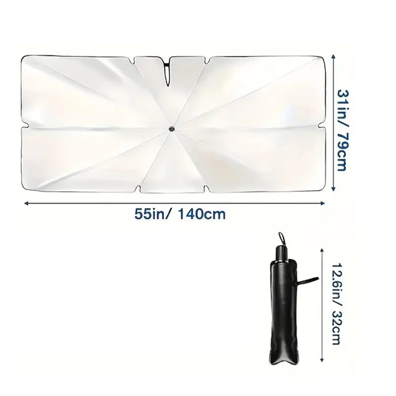 Portable Windshield Sunshade Umbrella - Foldable Auto Exterior Accessory for Daily Car Windshield Cooling, Auto Accessories