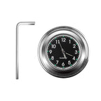 Aluminum Luminous Quartz Watch 22-25Mm Motorcycle Scooter Bicycle Handlebar Mount Clock Time Display Clock Moto Accessories