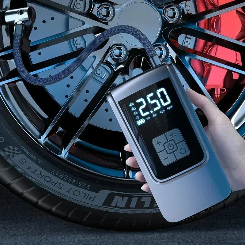 Mini Portable Car Electric Air Pump Wireless Charge Car Pump Tire Inflator Air Compressor Suitable for Car Motorcycle Bike Ball