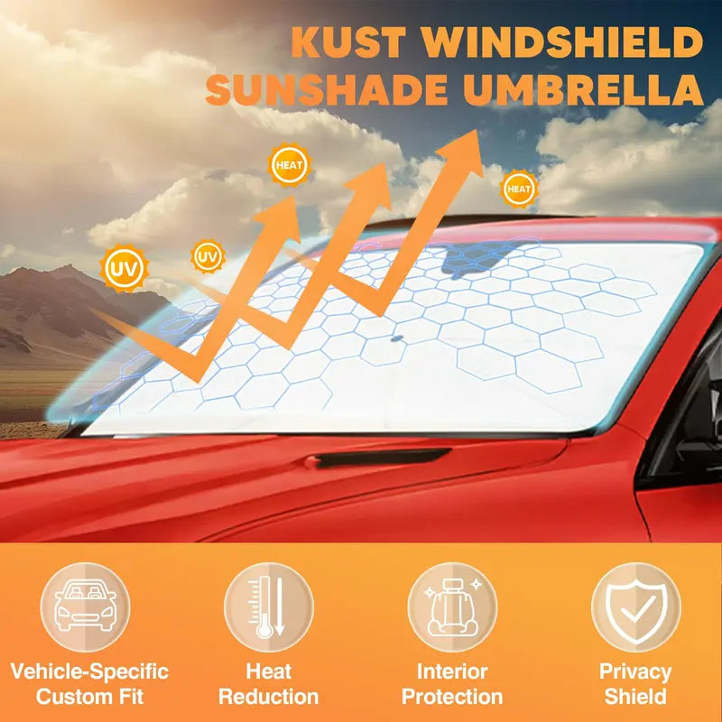 Portable Windshield Sunshade Umbrella - Foldable Auto Exterior Accessory for Daily Car Windshield Cooling, Auto Accessories