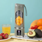 Portable Blender Cup Electric USB Juicer Portable Milkshake and Fruit Juicer 460Ml 12 Blade Mini Blender