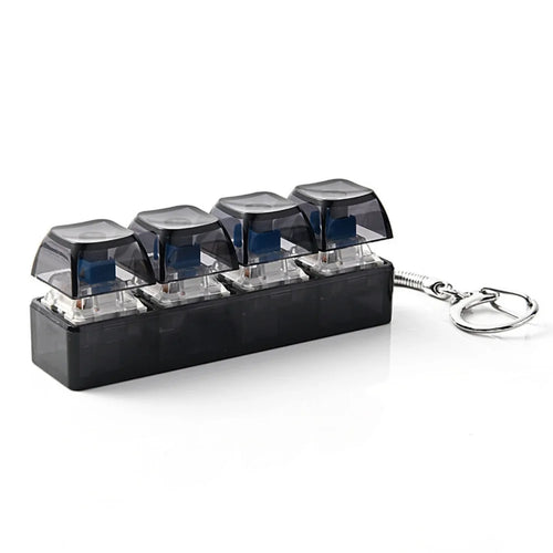 1Pc 4Keys Mechanical Keyboard Tester LED Keyboard Key Toy Stress Relief DIY Fidget Button Keycap Fidget Keychain Toys