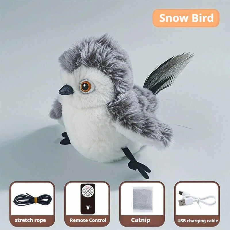 Flappy Bird interactief kattenspeeltje – klapperende speelvogel